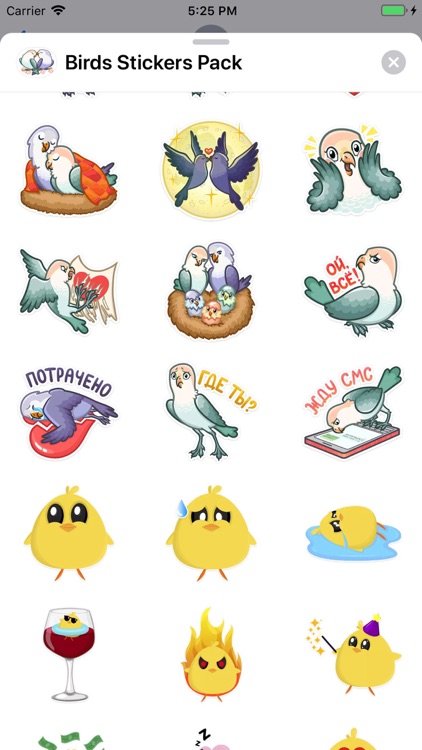 Birds Stickers Pack