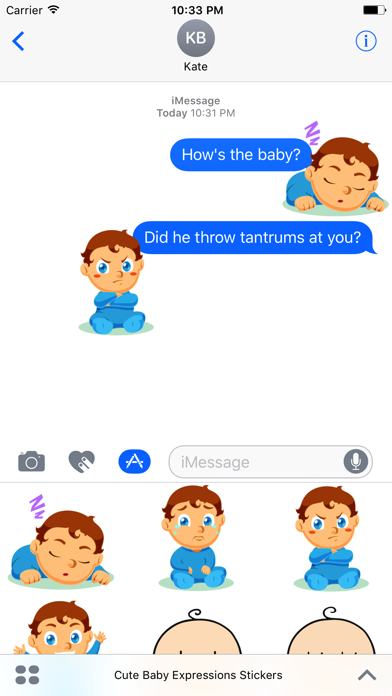 Cute Baby Expressions Stickers Screenshot