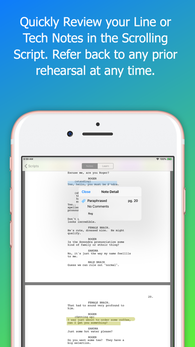 Line Notes for Actors & Crew screenshot 2