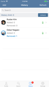 Your Friends - Friends history screenshot