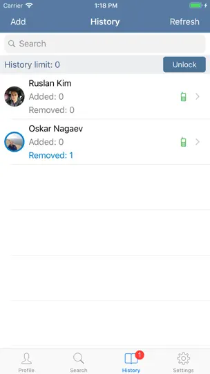 Your Friends - Friends History iPhone Screenshot 3