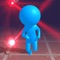 Hold to run and avoid lasers to win the race 