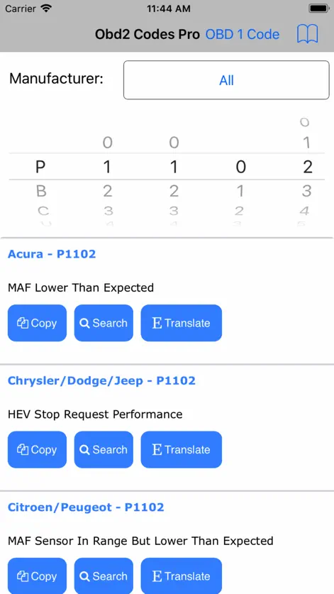 Obd2 Codes List - Reference App | MWM
