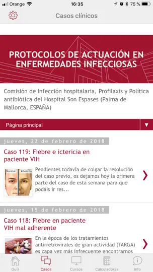 Captura de pantalla de Guía Terapéutica Antibiótica en iPhone 5