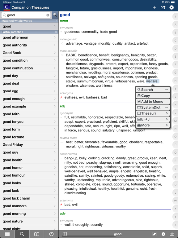 Screenshot #5 pour Companion Thesaurus