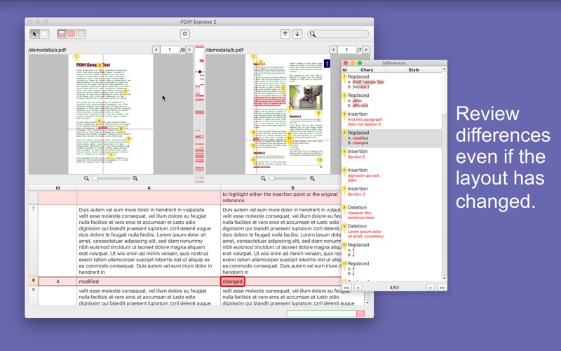 Screenshot #2 pour PDiff Express 2 - PDF Diff