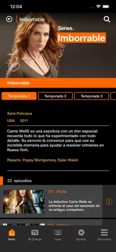 Obrázek 3 Orange TV iphone