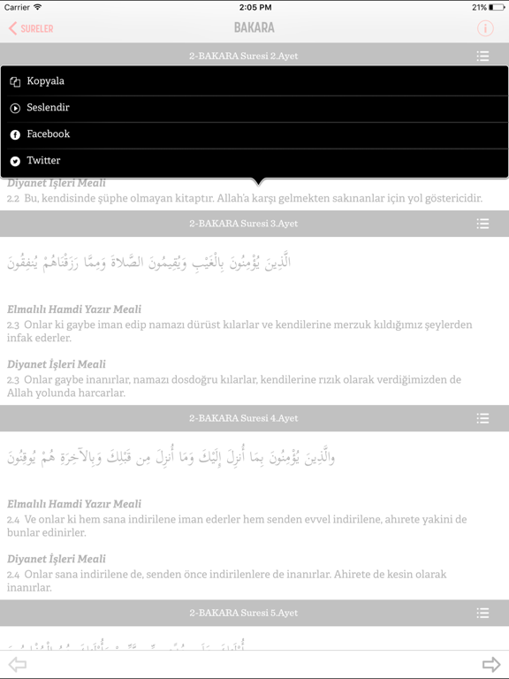İkra Kuran Meal Uygulaması iPad screenshot 4 - Reference app