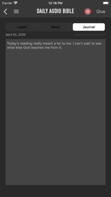 Daily Audio Bible Mobile App screenshot
