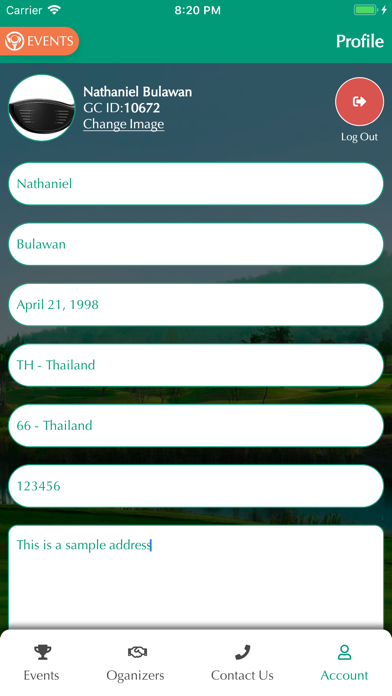 GOLF CITIZEN Events Screenshot