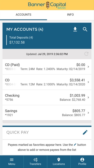 Banner Capital Bank Screenshot