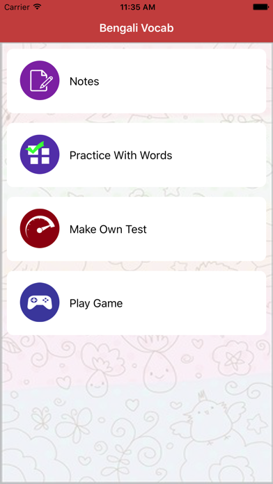 Screenshot #1 pour Bengali Vocab