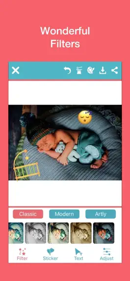 Game screenshot Baby Photo-Editor Milestone hack