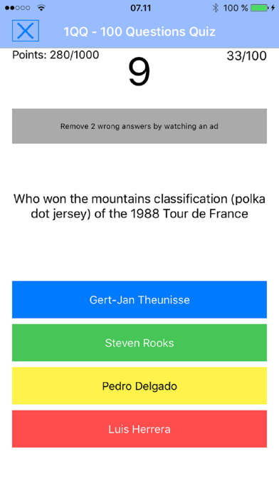 1QQ - 100 Questions Quiz Screenshot 4 - AppWisp.com 1QQ - 100 Questions Quiz Screenshot 4 - AppWisp.com