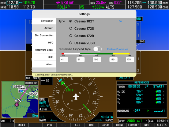 Simionic G1000 (PFD) iPad app afbeelding 5