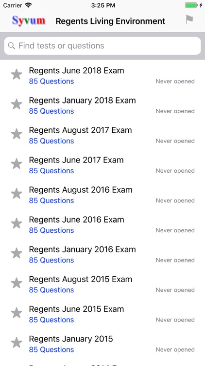 Regents Living Environment