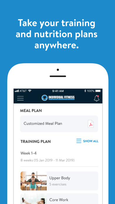 Individual Fitness Screenshot
