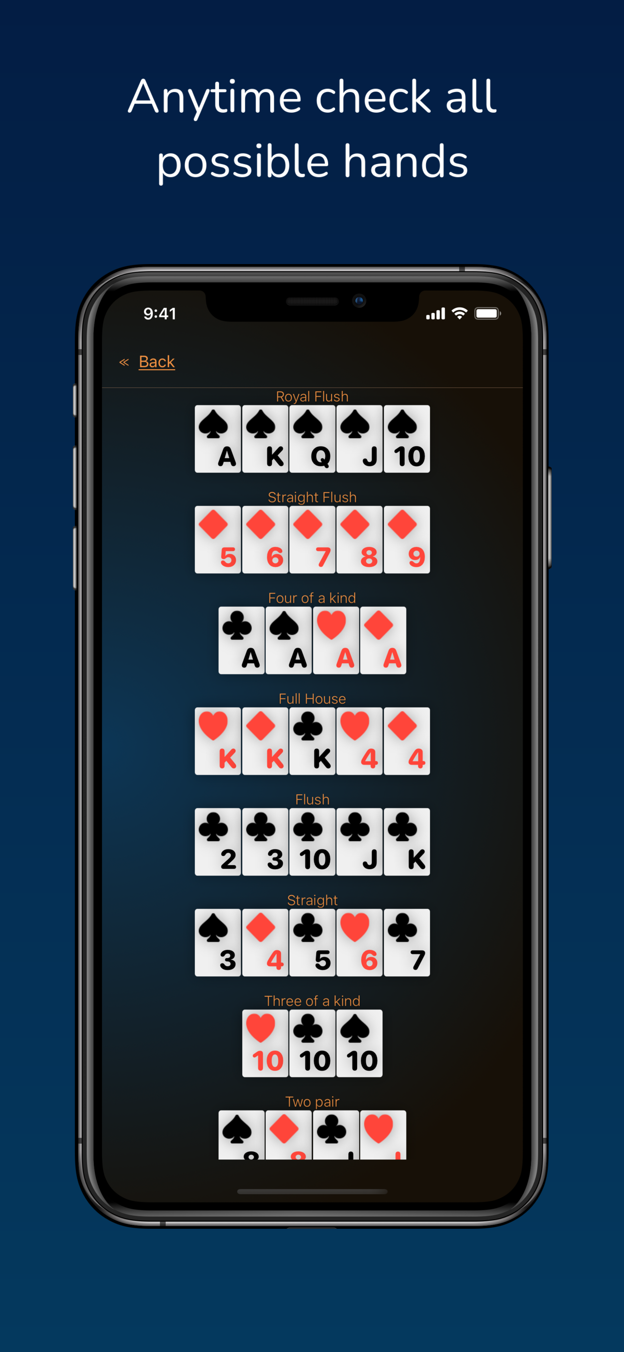 Poker Hands Quiz