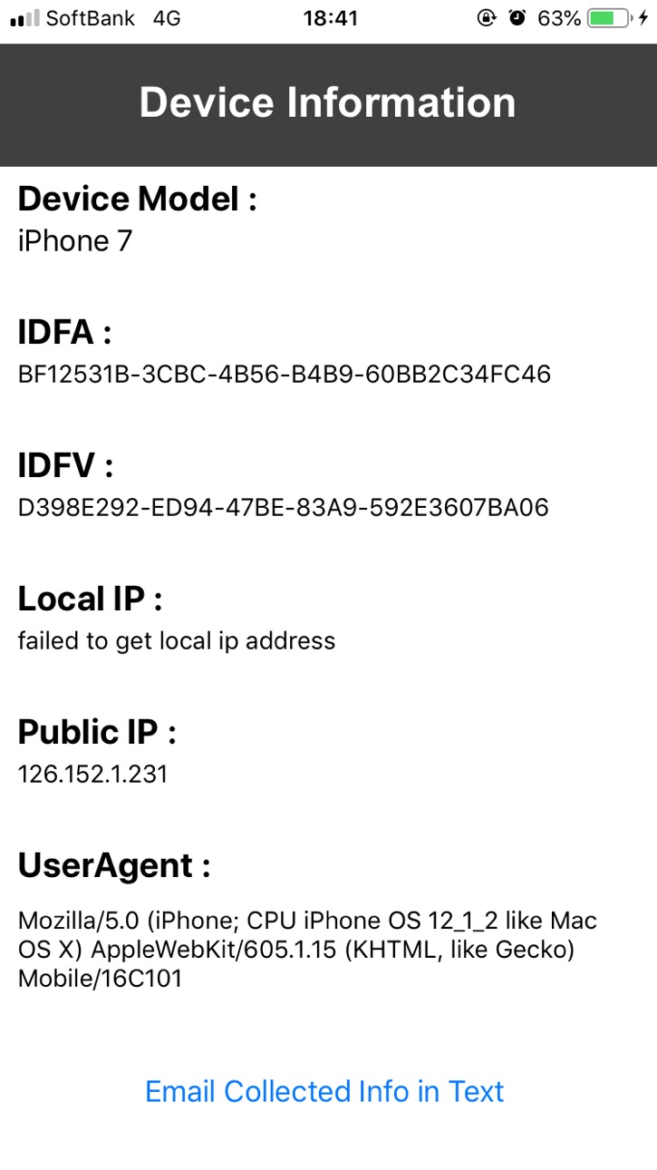 iPhone screenshot