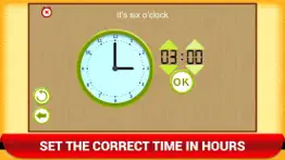 math telling time clock game iphone screenshot 1