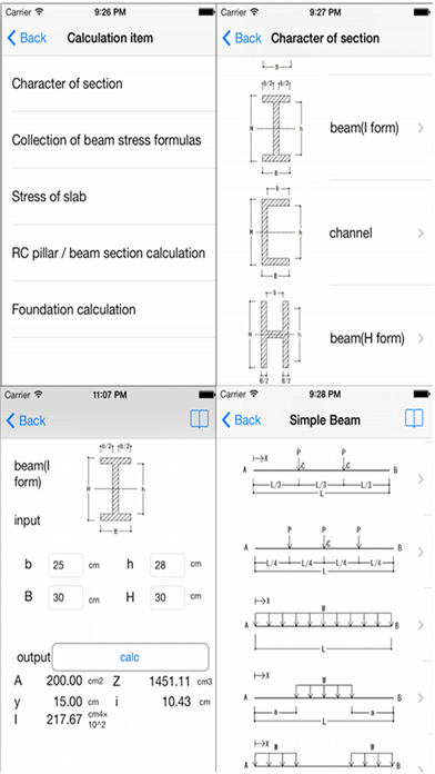 Structure support calculator screenshot 3