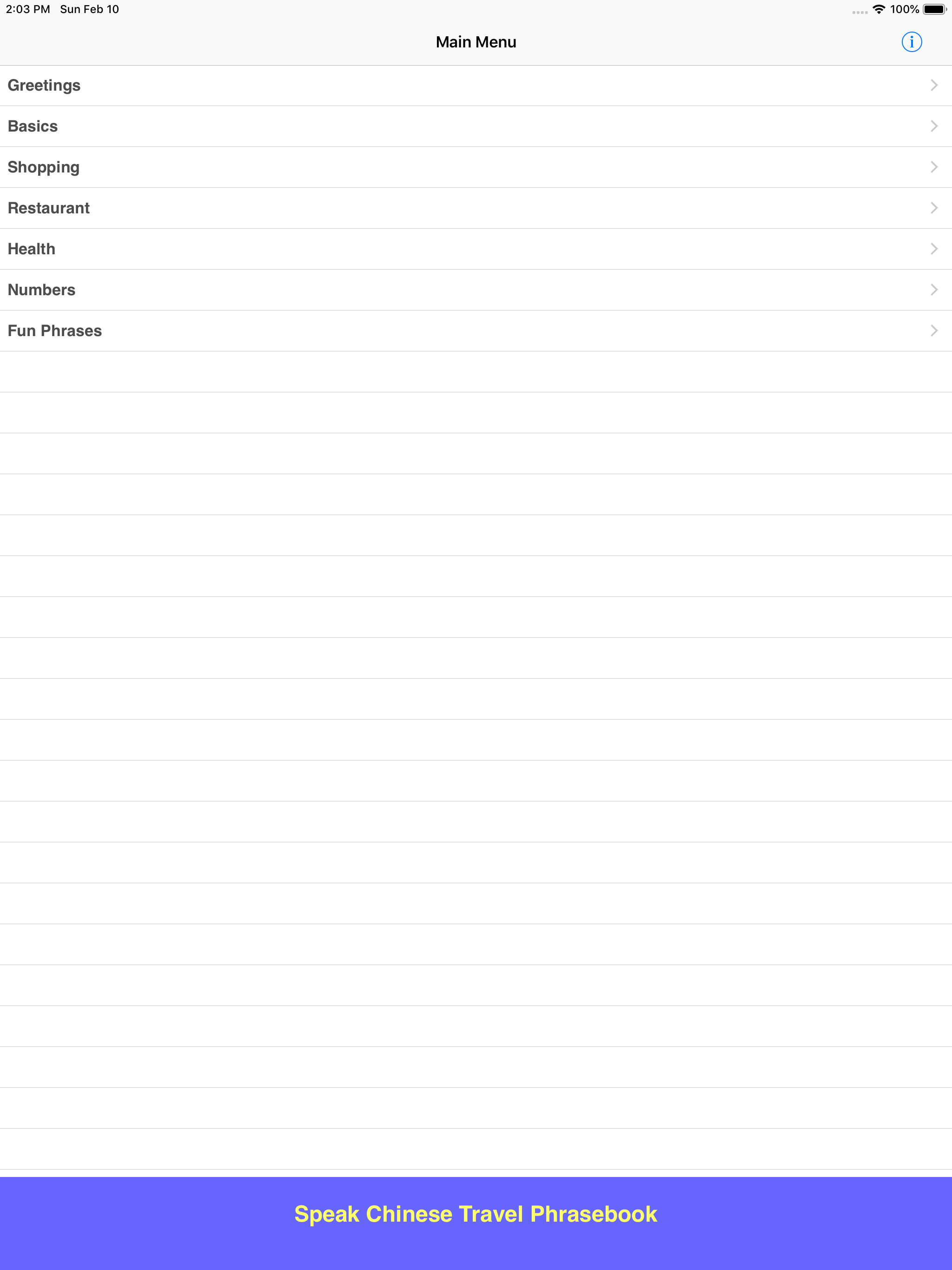 Speak Chinese Phrasebook Lite
