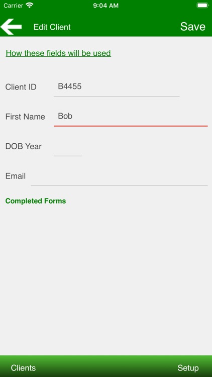 Therapist Forms