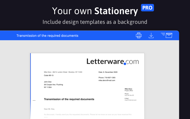 ‎EasyLetter - Screenshot van brieven verzenden
