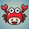 Sticker Me Crab Mascot Boy