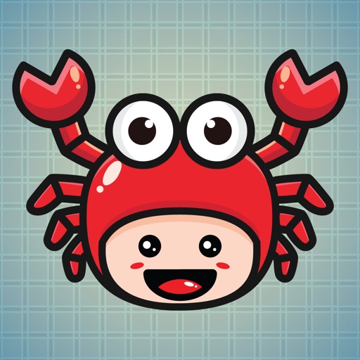 Sticker Me Crab Mascot Boy