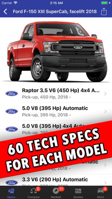 Ford Specs ◆ screenshot 3