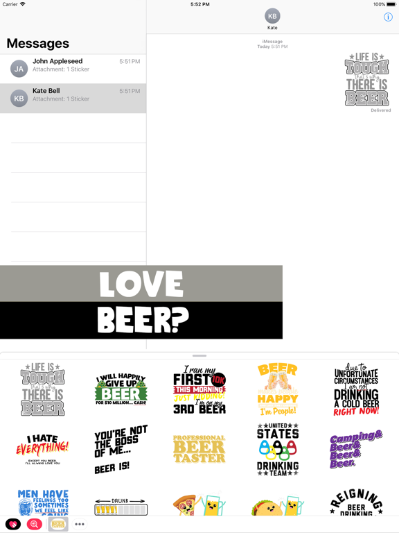 Screenshot #4 pour Funny Beer Stickers