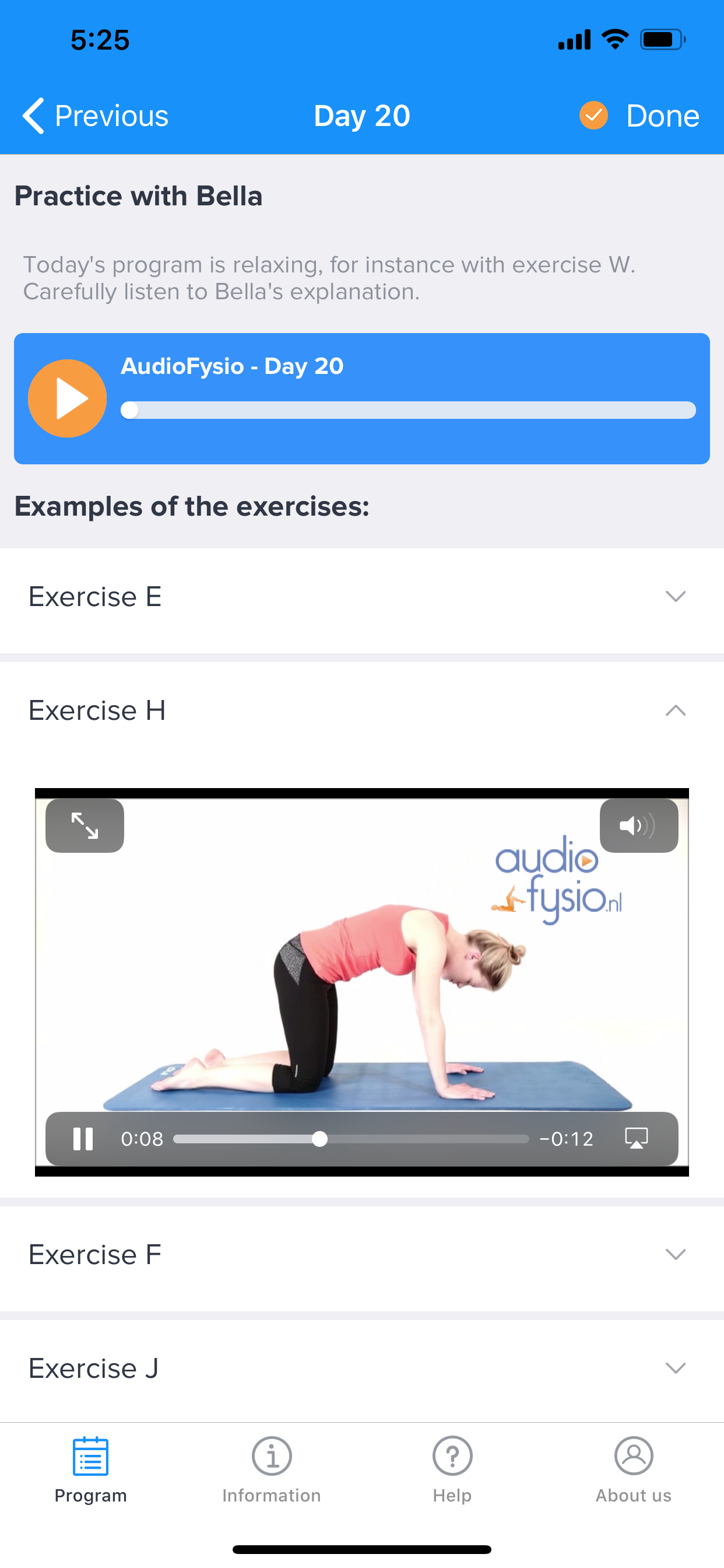 AudioFysio Lower Back Pain App screenshot 7