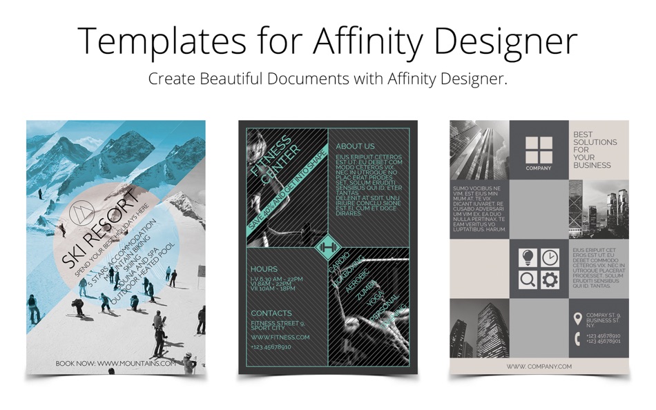 #1. Templates of Affinity Designer (macOS) 由: Graphic Fiesta