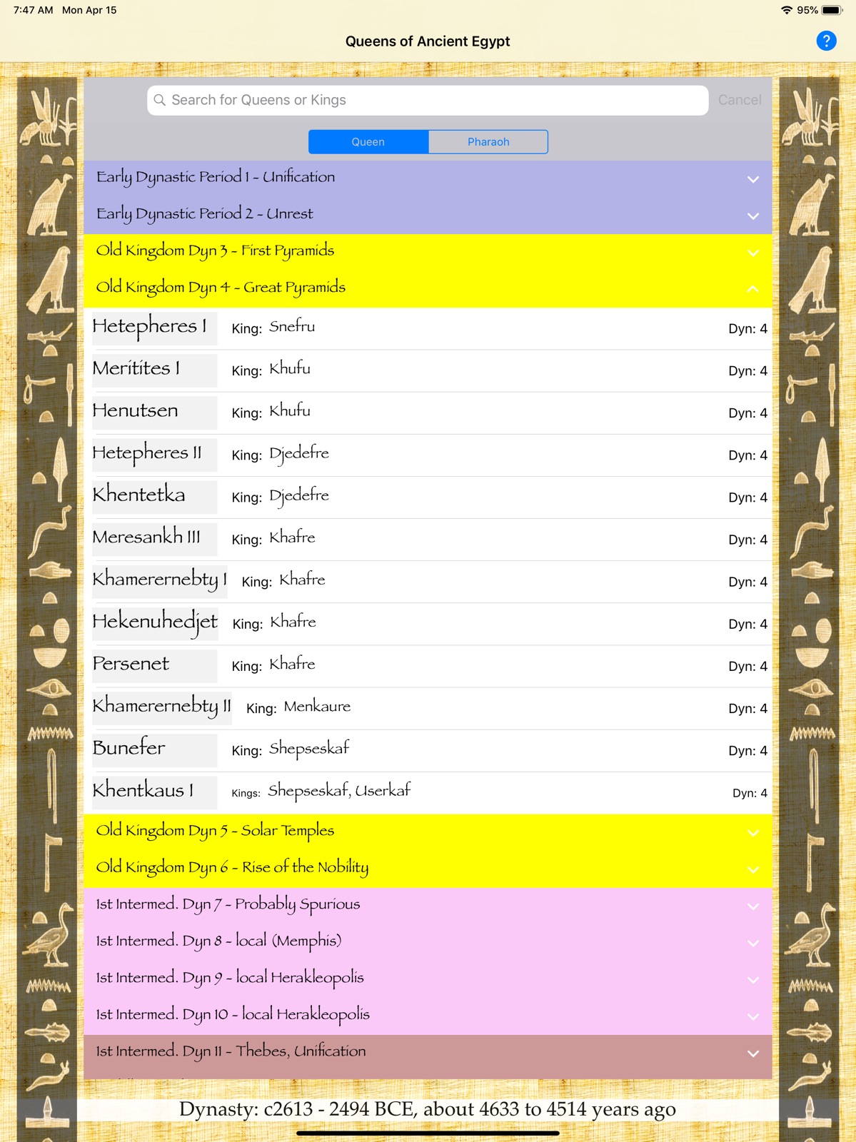 Queens of Ancient Egypt ipad screenshot 1