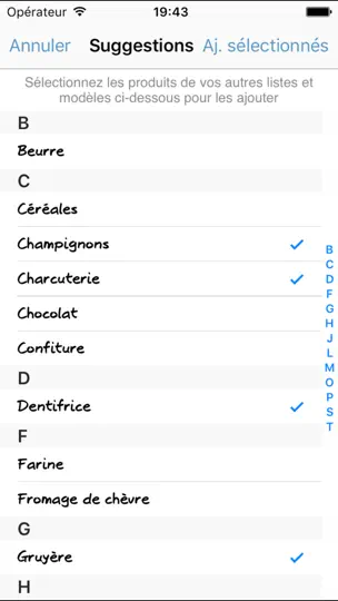 Capture d'écran de Liste De Courses Courzeo Lite sur iPhone 5