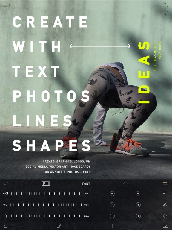 CREATE: Graphic Design + Fonts iPad screenshot 10 - Photo & Video app