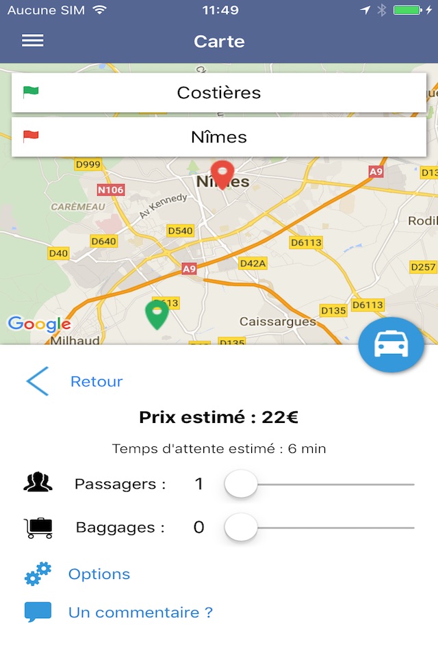 Taxi Nimes screenshot 3