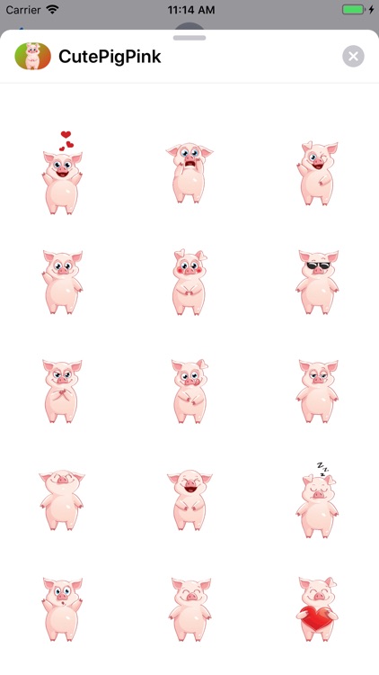 Cute Pig Pink Sticker