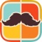 Mustache My Face, the app that has up to 94* different styles of Mustache for you