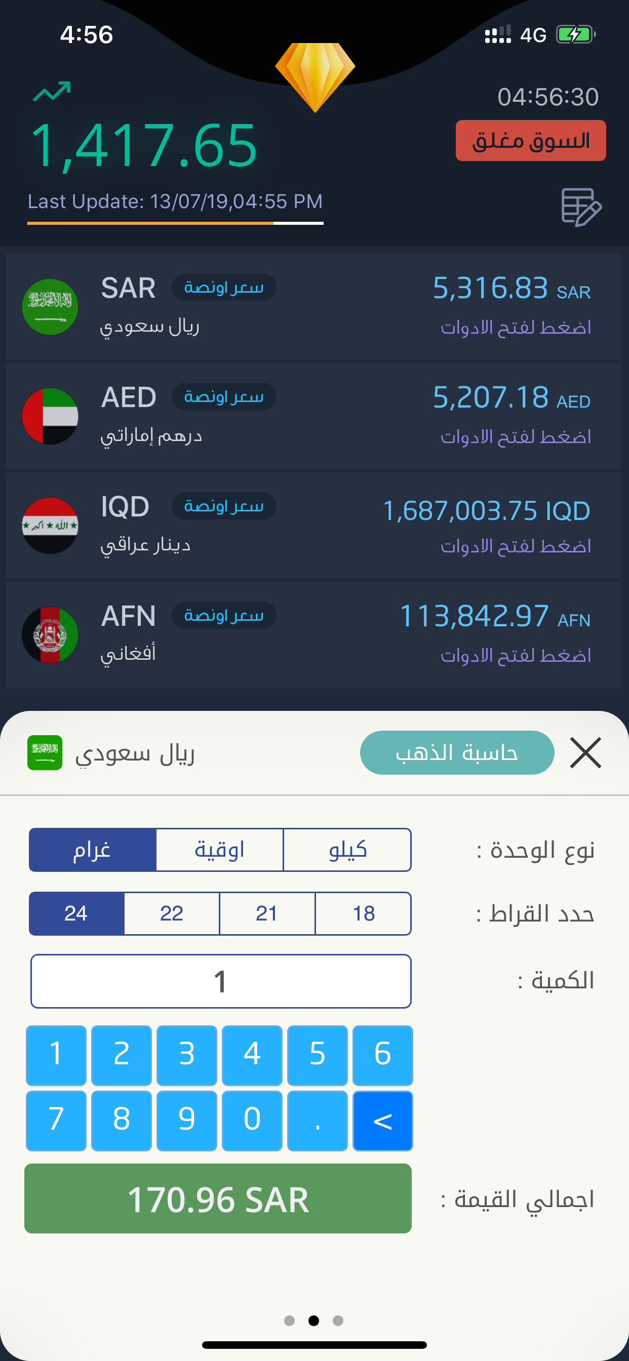 سعر الذهب اليوم - تجار