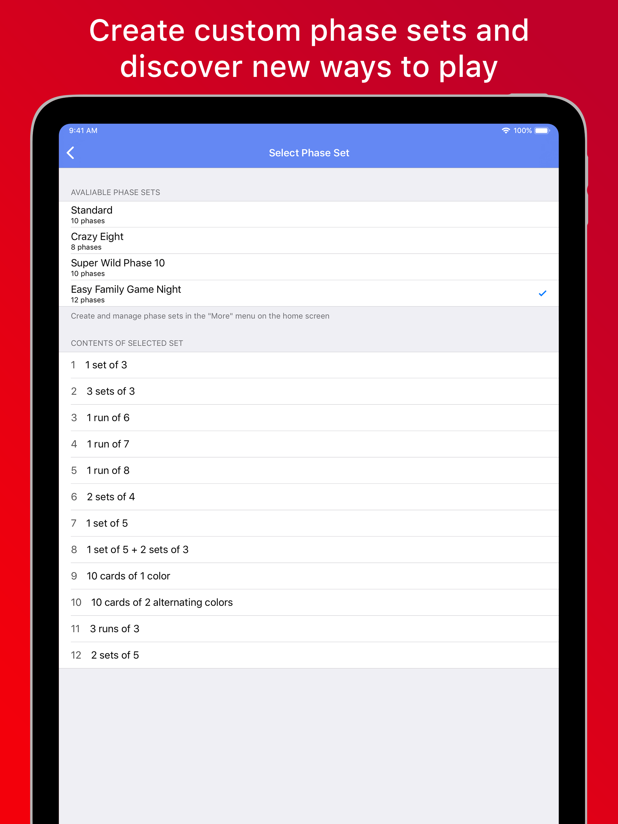 Phase 10 Score Keeper Pro