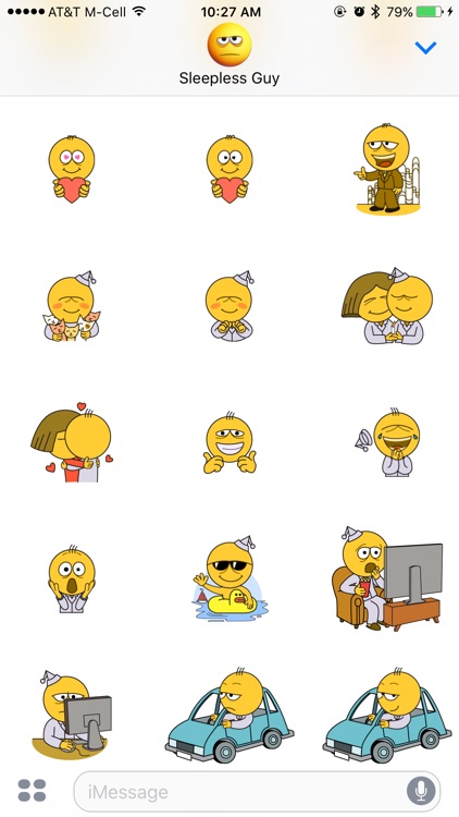 Sleepless Guy Stickers