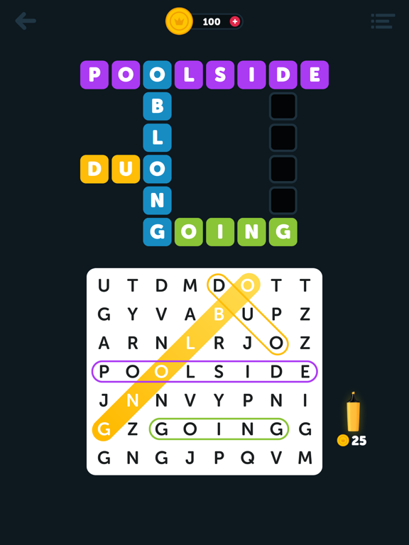 Crossword Search iPad screenshot