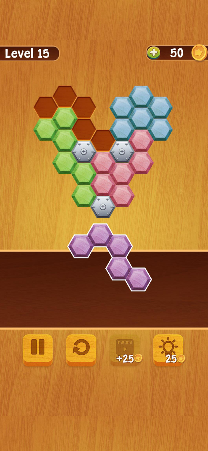 Block Puzzle Hexa Wood