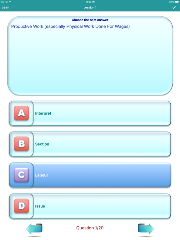 Screenshot #6 pour IELTS Vocabulary Test - Full
