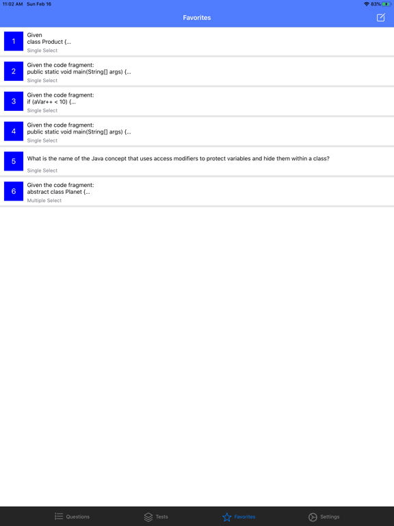 Java SE8 Certification 1Z0-808 iPad screenshot