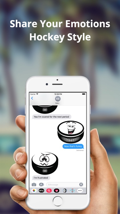 Ice Hockey Puck Emojis screenshot-3