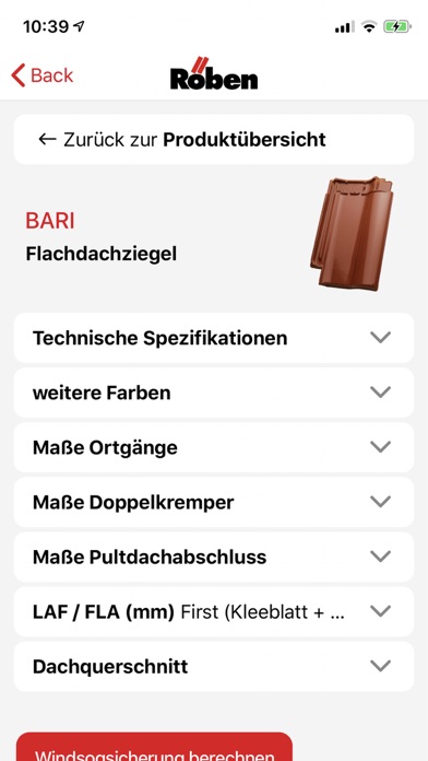 Röben Dachziegel - Maßgenau Screenshot