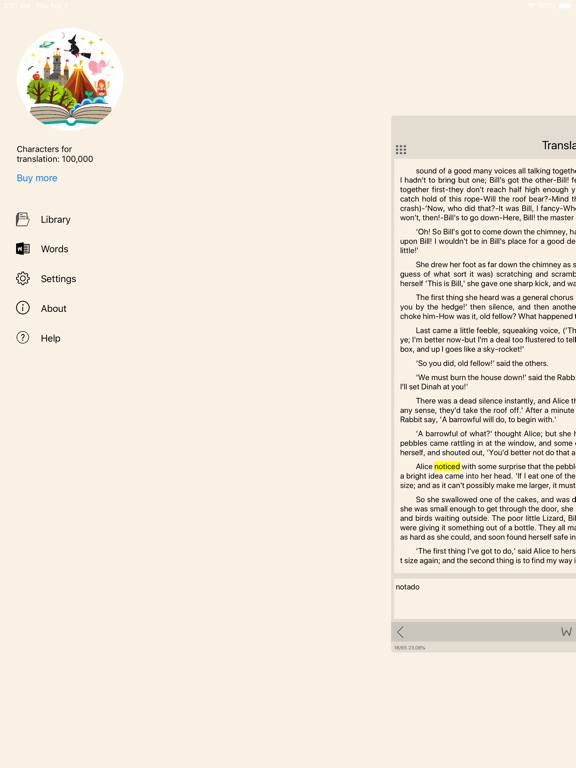 Translation Books iPad screenshot 4 - Book app